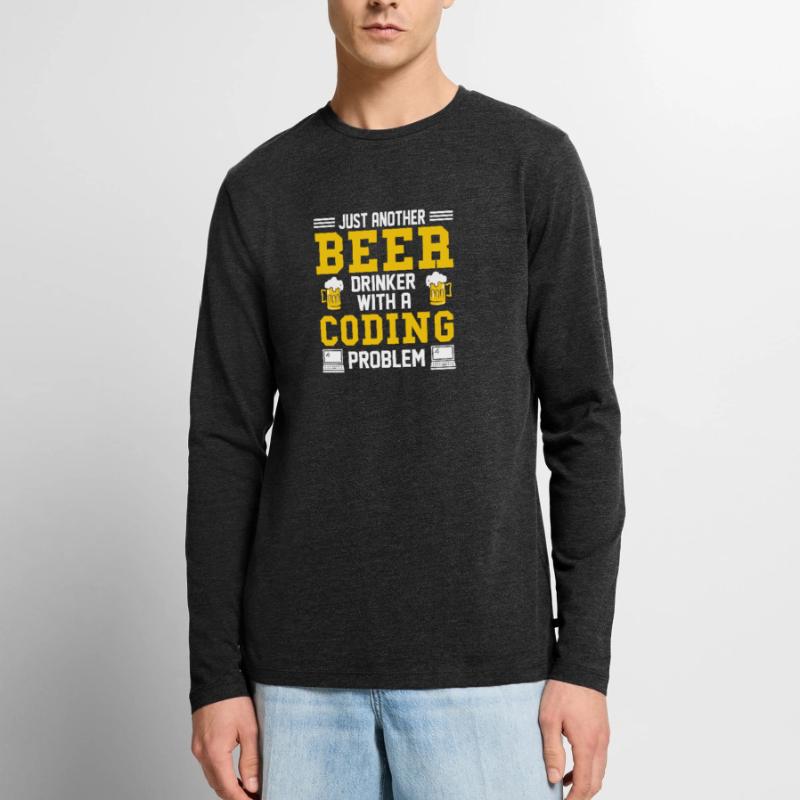 Coding Bier Programmierer Coder Entwickler Männer Premium Bio Langarmshirt
