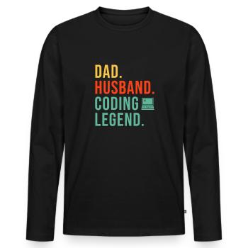 Programmierer Coding Entwickler Informatik - Männer Premium Bio Langarmshirt - Schwarz - Vorne - Nico (187cm)