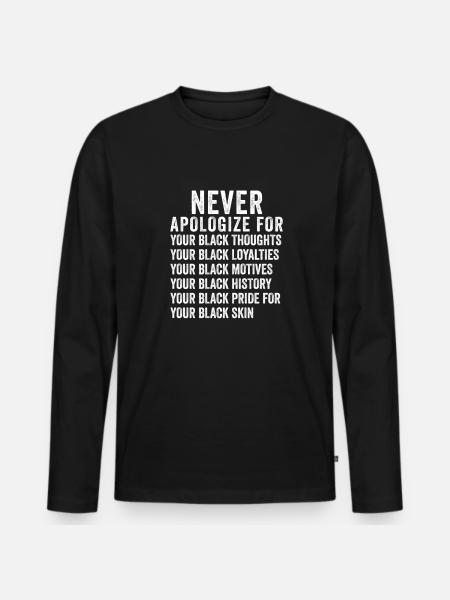 Black History - Men's Premium Organic Long Sleeve Shirt - black