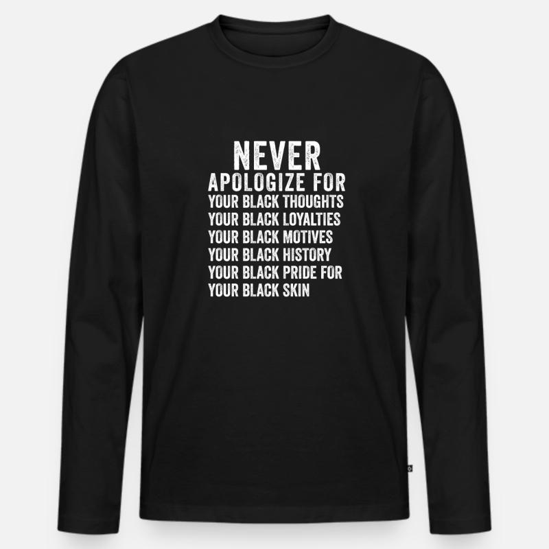 Black History - Männer Premium Bio Langarmshirt - Schwarz