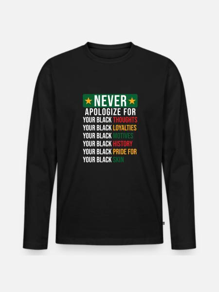 Black History - Men's Premium Organic Long Sleeve Shirt - black