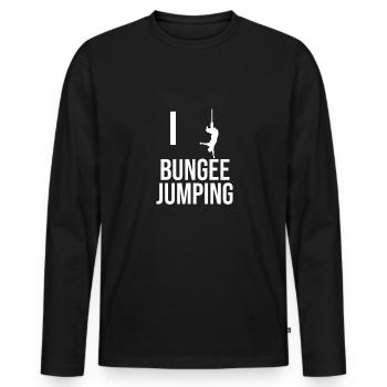 Bungee Jumping - Men's Premium Organic Long Sleeve Shirt - black - Front - Nico (187cm)