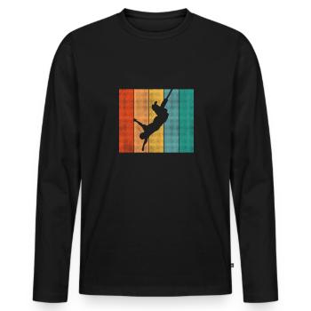 Bungee Jumping - Männer Premium Bio Langarmshirt - Schwarz - Vorne - Nico (187cm)