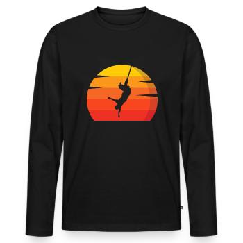 Bungee Jumping - Männer Premium Bio Langarmshirt - Schwarz - Vorne - Nico (187cm)