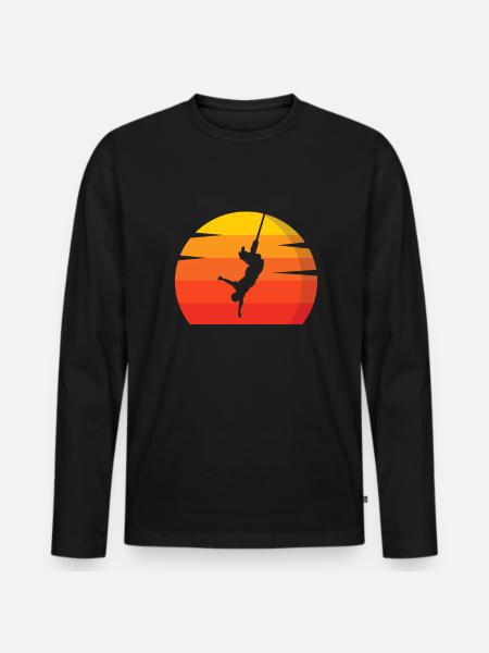 Bungee Jumping - Men's Premium Organic Long Sleeve Shirt - black