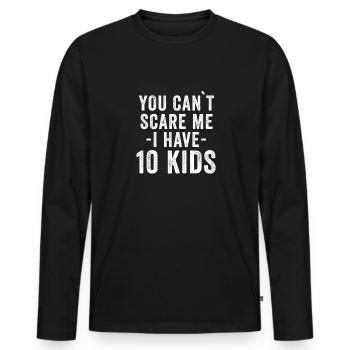 10 Kinder Geschenk Mama Papa Eltern Zehn Kinder - Männer Premium Bio Langarmshirt - Schwarz - Vorne - Nico (187cm)