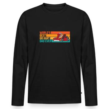 Go-Kart Go Kart Drive Go-Kart Racing - Men's Premium Organic Long Sleeve Shirt - black - Front - Nico (187cm)
