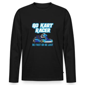 Go-Kart Go Karting Go-Karting Go-Kart Racing - Men's Premium Organic Long Sleeve Shirt - black - Front - Nico (187cm)