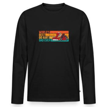Go-Kart Go Karting Go-Karting Go-Kart Racing - Men's Premium Organic Long Sleeve Shirt - black - Front - Nico (187cm)