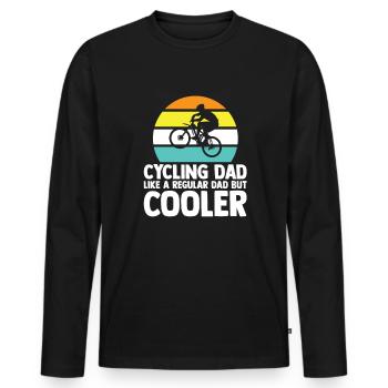 Cyclisme VTT Vélo VTT - T-shirt manches longues Premium bio Homme - noir - Devant - Nico (187cm)