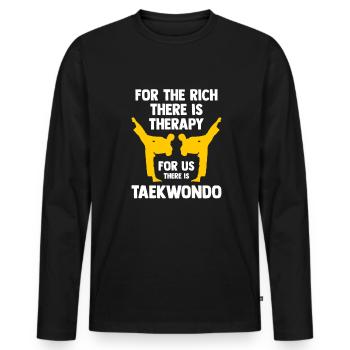 Taekwondo Taekwondoin Tae-Kwon-Do Tae Kwon Do - Männer Premium Bio Langarmshirt - Schwarz - Vorne - Nico (187cm)