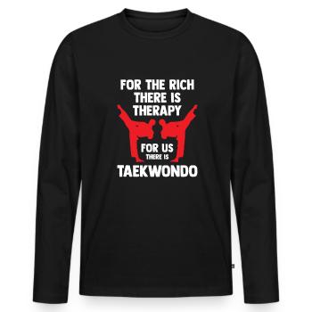 Taekwondo Taekwondoin Tae-Kwon-Do Tae Kwon Do - Männer Premium Bio Langarmshirt - Schwarz - Vorne - Nico (187cm)