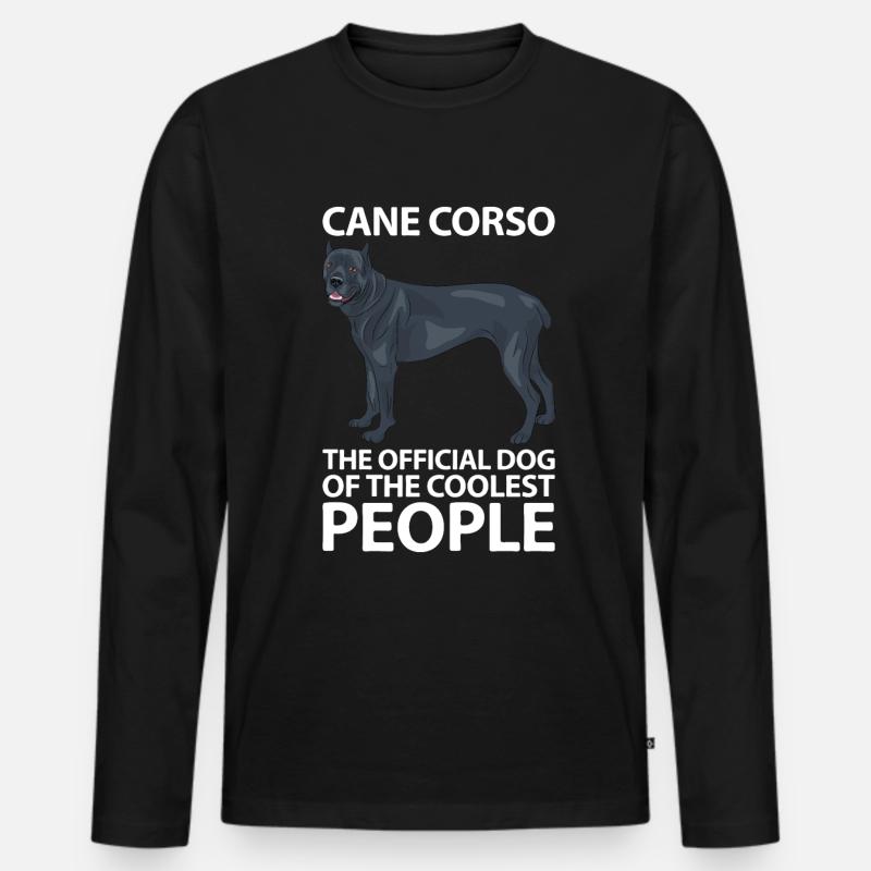 Cane Corso - Männer Premium Bio Langarmshirt - Schwarz