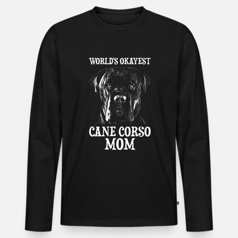 Cane Corso - Männer Premium Bio Langarmshirt - Schwarz