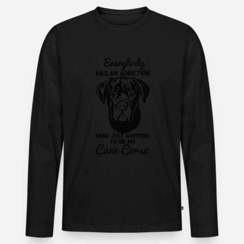 Cane Corso - Männer Premium Bio Langarmshirt - Schwarz
