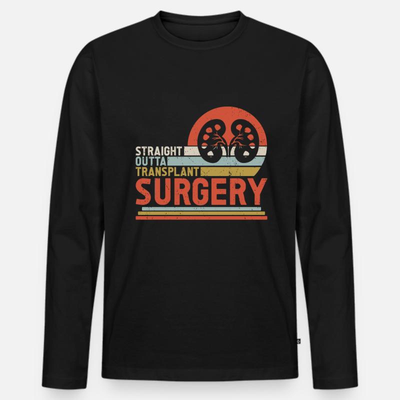 Nierenspender - Männer Premium Bio Langarmshirt - Schwarz