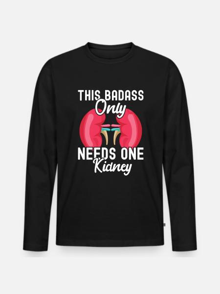 Kidney donor - Men's Premium Organic Long Sleeve Shirt - black