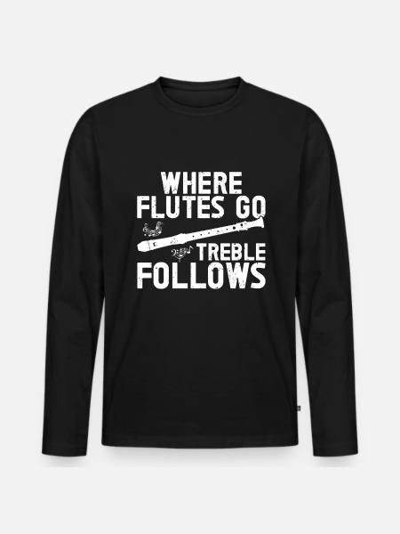 Flûte - T-shirt manches longues Premium bio Homme - noir