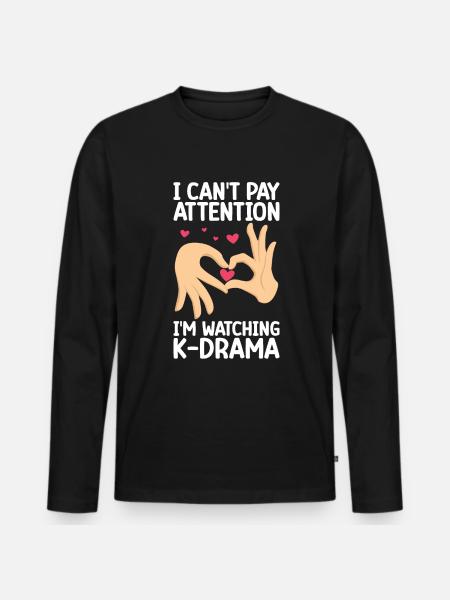 K-Drama - Men's Premium Organic Long Sleeve Shirt - black