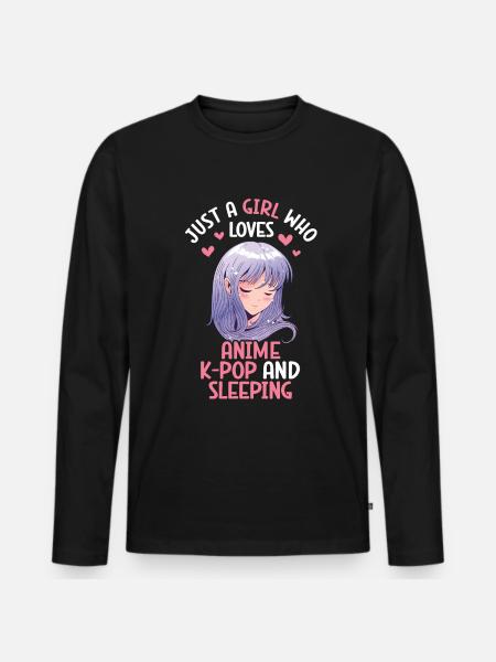 Anime K-Drama - Men's Premium Organic Long Sleeve Shirt - black