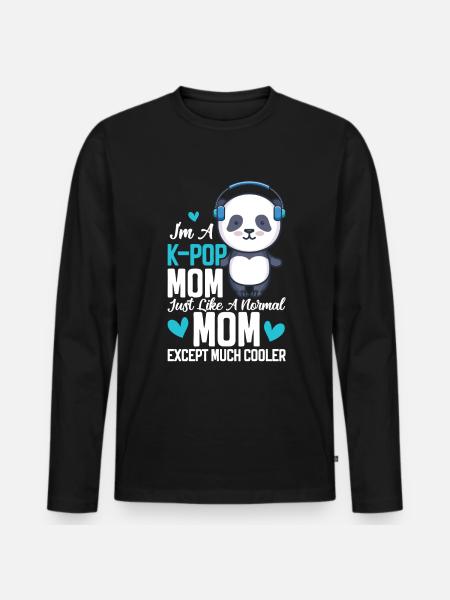 K-Pop Panda - Men's Premium Organic Long Sleeve Shirt - black