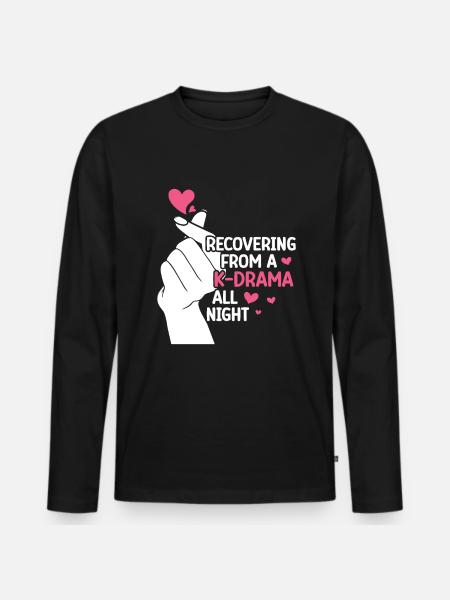 K-Drama - Men's Premium Organic Long Sleeve Shirt - black
