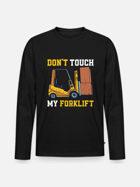 Forklift driver - Men's Premium Organic Long Sleeve Shirt - black