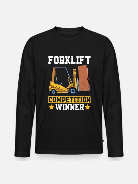 Gabelstaplerfahrer - Männer Premium Bio Langarmshirt - Schwarz