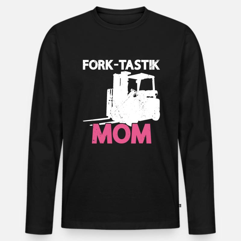Gabelstaplerfahrer - Männer Premium Bio Langarmshirt - Schwarz