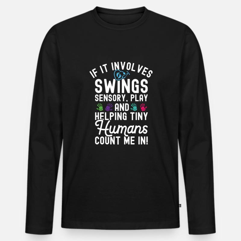 Kinderkrankenschwester - Männer Premium Bio Langarmshirt - Schwarz
