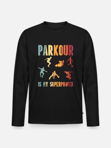 Parkour - T-shirt manches longues Premium bio Homme - noir