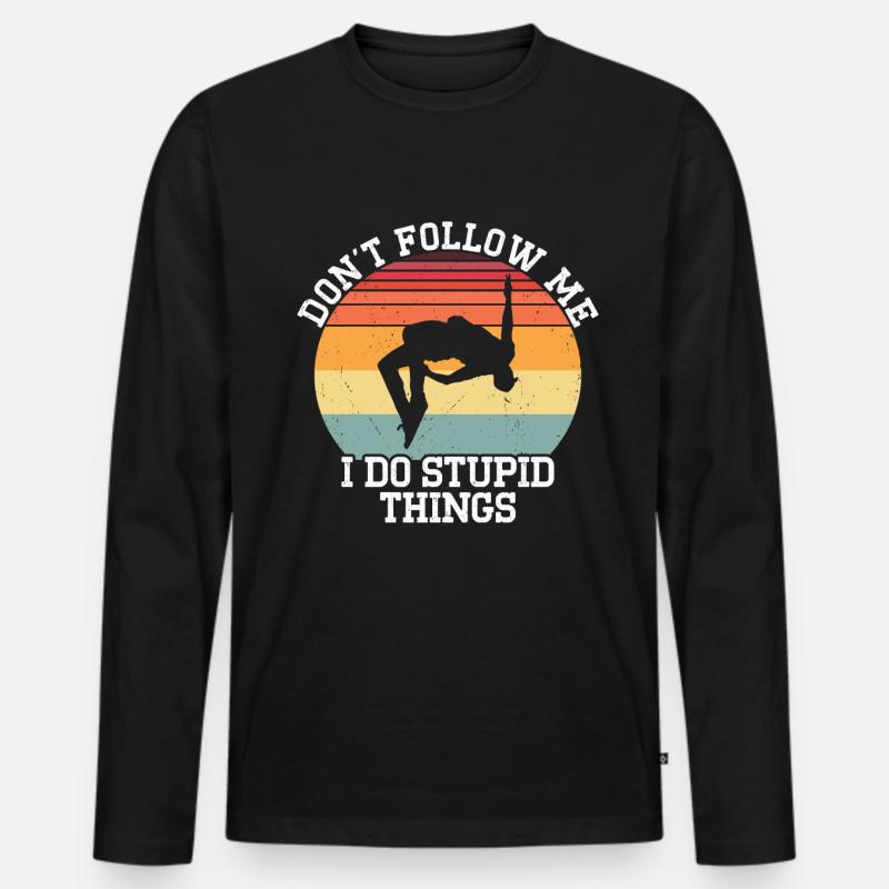 Parkour - Männer Premium Bio Langarmshirt - Schwarz