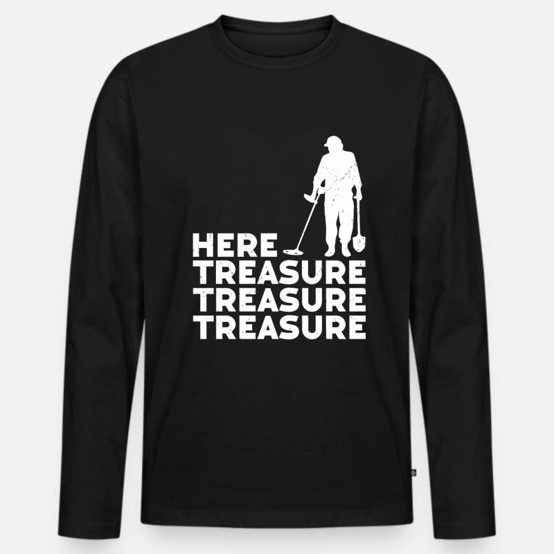 Metalldetektor - Männer Premium Bio Langarmshirt - Schwarz