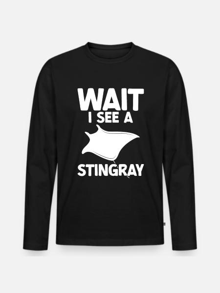 Stingray - Men's Premium Organic Long Sleeve Shirt - black