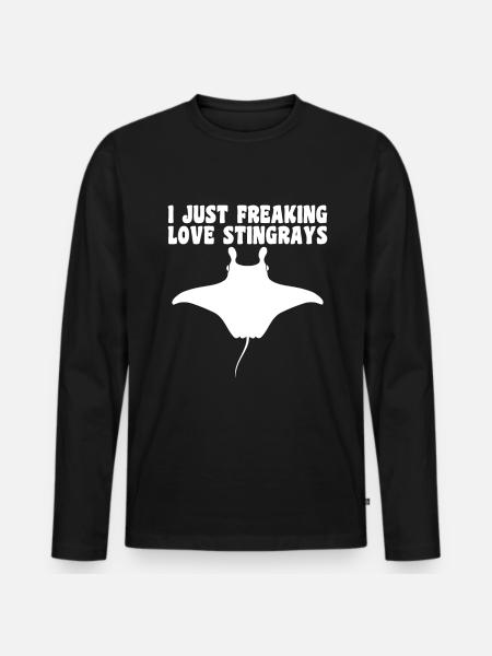 Stingray - Men's Premium Organic Long Sleeve Shirt - black