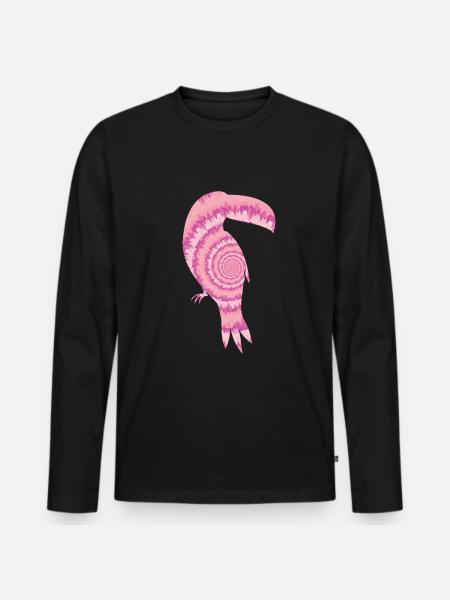 Toucan - Men's Premium Organic Long Sleeve Shirt - black