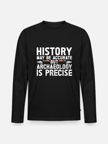 Archaeology - Men's Premium Organic Long Sleeve Shirt - black