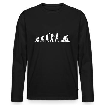Archaeology - Men's Premium Organic Long Sleeve Shirt - black - Front - Nico (187cm)