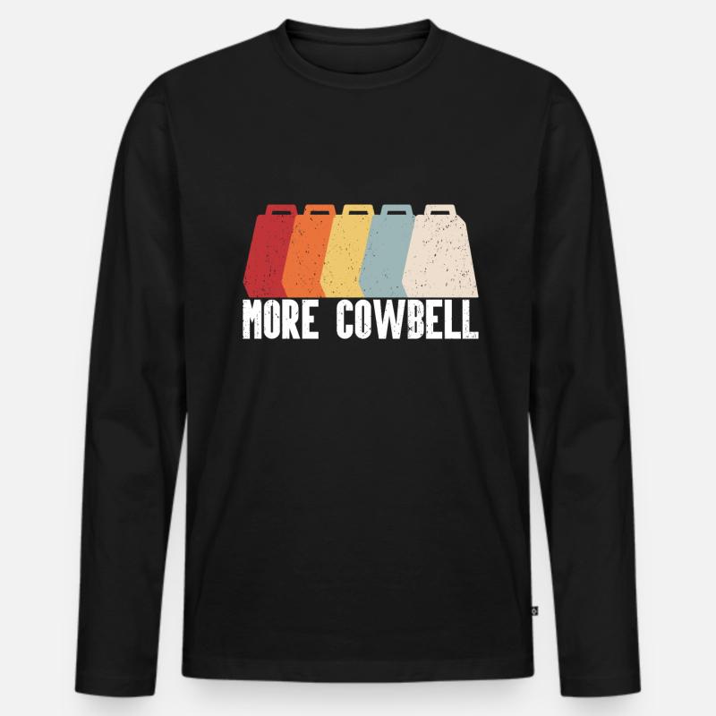 Kuhglocke - Männer Premium Bio Langarmshirt - Schwarz