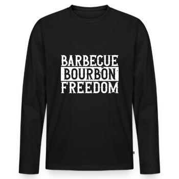 Bourbon-Smoker-Grillwhisky - Männer Premium Bio Langarmshirt - Schwarz - Vorne - Nico (187cm)