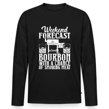 Bourbon-Smoker-Grillwhisky - Männer Premium Bio Langarmshirt - Schwarz - Vorne - Nico (187cm)