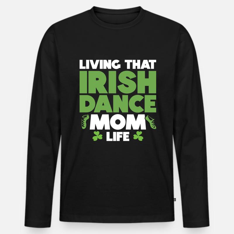 Irish Dance St. Patrick's Dance - Men's Premium Organic Long Sleeve Shirt - black