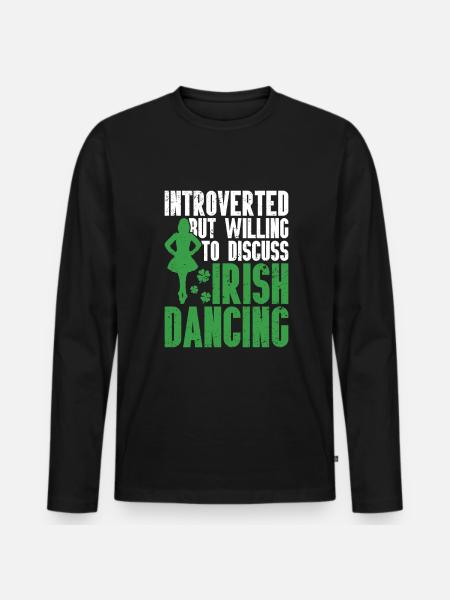 Irish Dance St. Patrick's Dance - Men's Premium Organic Long Sleeve Shirt - black