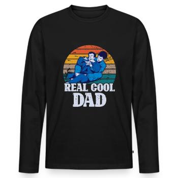 Jiu Jitsu Dad Gi Jiu - Men's Premium Organic Long Sleeve Shirt - black - Front - Nico (187cm)