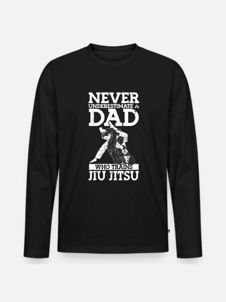 Jiu Jitsu Dad Gi Jiu - Men's Premium Organic Long Sleeve Shirt - black