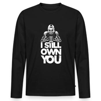 Lineman Football Player Offensive Defensive - Männer Premium Bio Langarmshirt - Schwarz - Vorne - Nico (187cm)