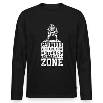 Lineman Football Player Offensive Defensive - Männer Premium Bio Langarmshirt - Schwarz - Vorne - Nico (187cm)
