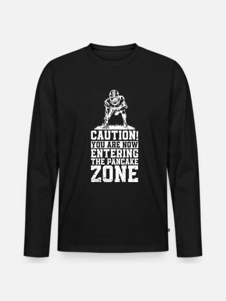 Lineman Football Player Offensive Defense - Men's Premium Organic Long Sleeve Shirt - black