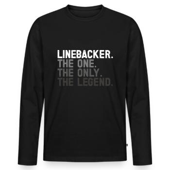 Lineman Football Player Offensive Defensive - Männer Premium Bio Langarmshirt - Schwarz - Vorne - Nico (187cm)