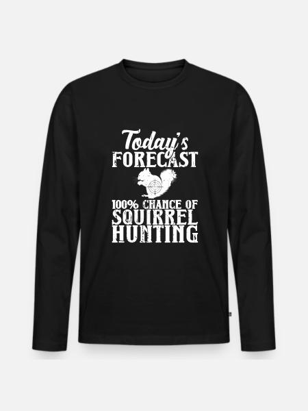 Squirrel hunting - Men's Premium Organic Long Sleeve Shirt - black